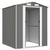 3147438 vidaXL Garden Shed Light Grey 192x191x223 Cm Galvanized Steel