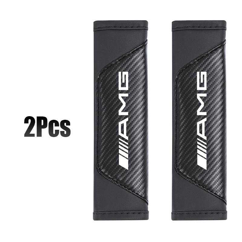 2Pcs Soft and Comfortable Car Seat Belt Cushions Valve cap For Mercedes Benz AMG Smart W205 C300 W203 W206 W108 W124 W126 W140