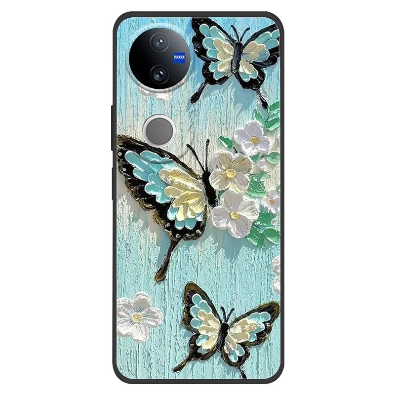 Marble Case For Vivo V50 5G Case Lovely Painted Silicone Back Cases Cover For Vivo V2427 V 50 Coque Anti Drop Protective Fundas