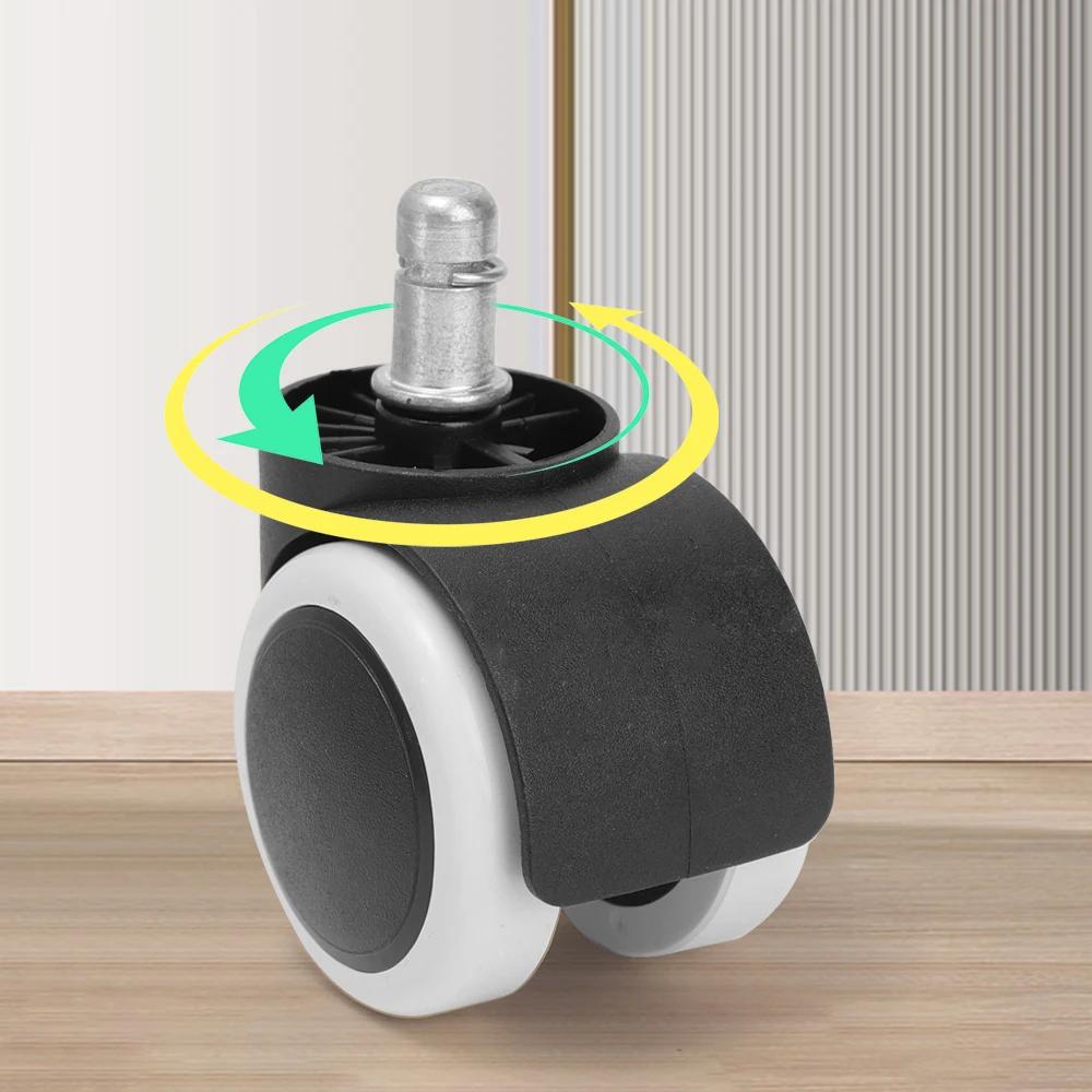 Universal Chair Wheel Casters Replacement Swivel Caster Furniture Wheels Rollers 2 Inch Heavy Duty Rubber Wheel Office Hardware