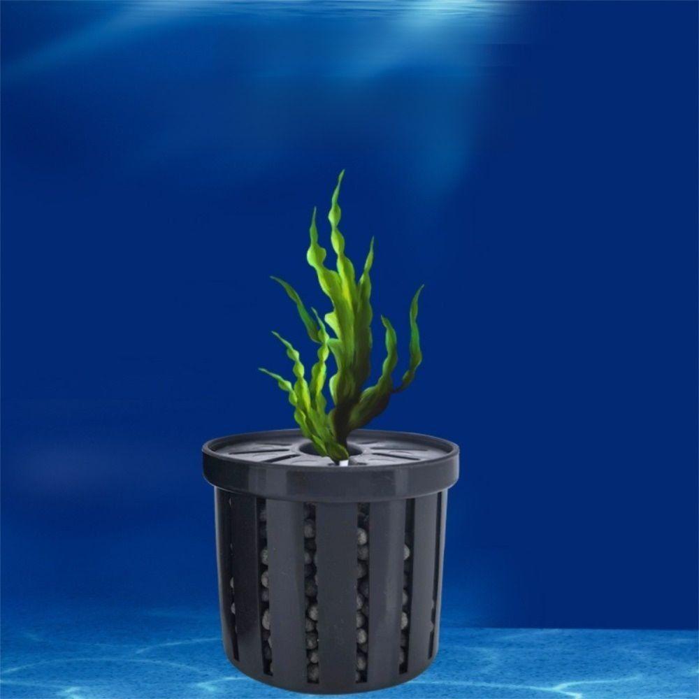 4PCS Glass Pot Hanging Aquarium Plant Holder Water Plant Stand Fish Tank Plant Cup  for Fish Tank
