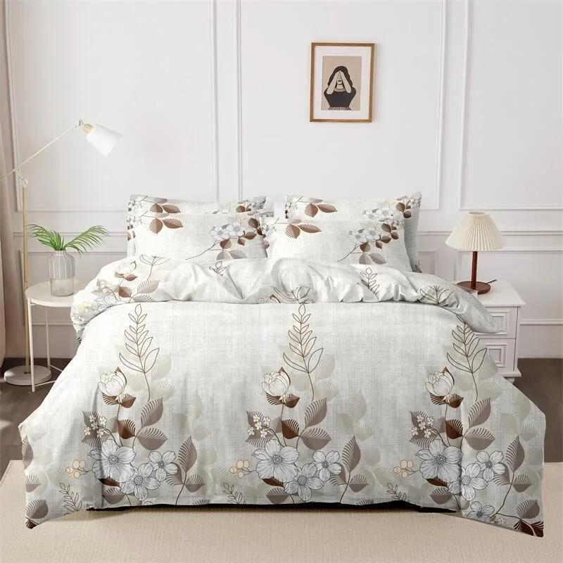 

3 шт. 3D-печатный пододеяльник Высококачественный комплект постельного белья с принтом «Любовь» Ткань, приятная к коже (Без простыни) Подарки для любимого Duvet Cover Set&EU Single(135x200cm)