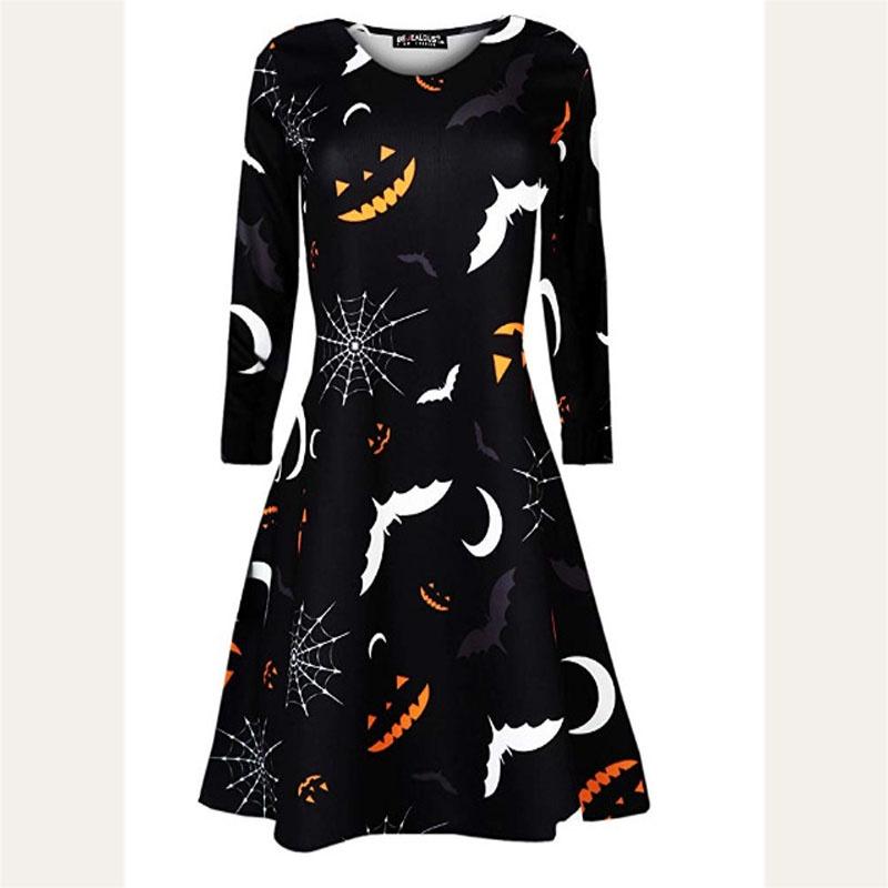 

Премиальное качество Женский костюм вампира, ужасы, кровь, Хэллоуин, расклешенное платье-свинг Style 4,Tag XL=US M