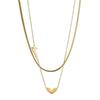 Titanium Steel Design Sense Of Love Love Double-Layer Necklace Female Brand Simple Versatile Collarbone Chain