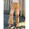 Frauen Denim Jeans Ripped Loch Gerade Hosen Damen Casual Lose Jean Hosen