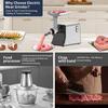 Multifunction Electric Meat Grinder & Vegetable Cutter with Juicer and Sausage Stuffer