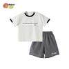 Boy's Summer Casual Short Sleeve & Five-Point Pants Set