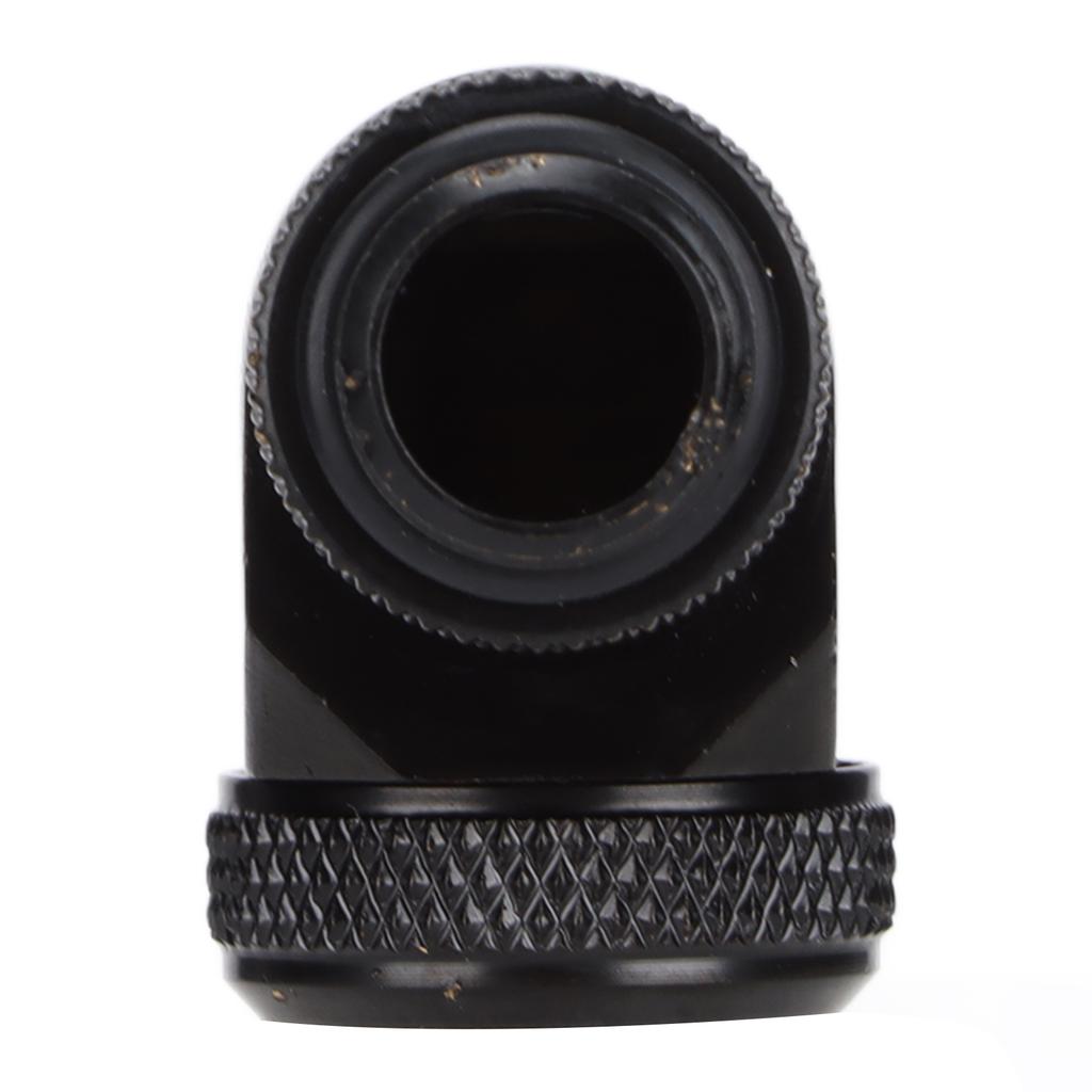 Water Cooling Fitting 360 Degree Rotating Computer WaterCooled AntiDropping Hard Tube Connector(Black )