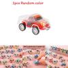 Simulation Mini Inertial Transparent Double Layer Graffiti Car Children Toy For Kids Development And Parentchild Play