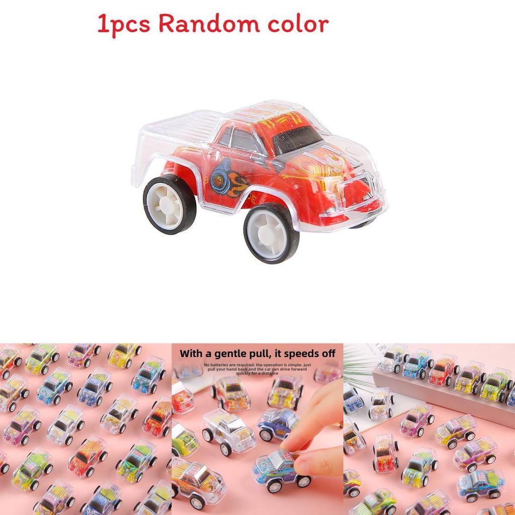 Simulation Mini Inertial Transparent Double Layer Graffiti Car Children Toy For Kids Development And Parentchild Play