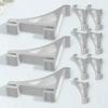 10 Stück Kühlschrankregal-Clips Aluminium Gefrierschrank-Klemmenhaken Kühlregal-Stützgestell Ersatz-Halterungen Gefrierschrank-Klemmenhaken
