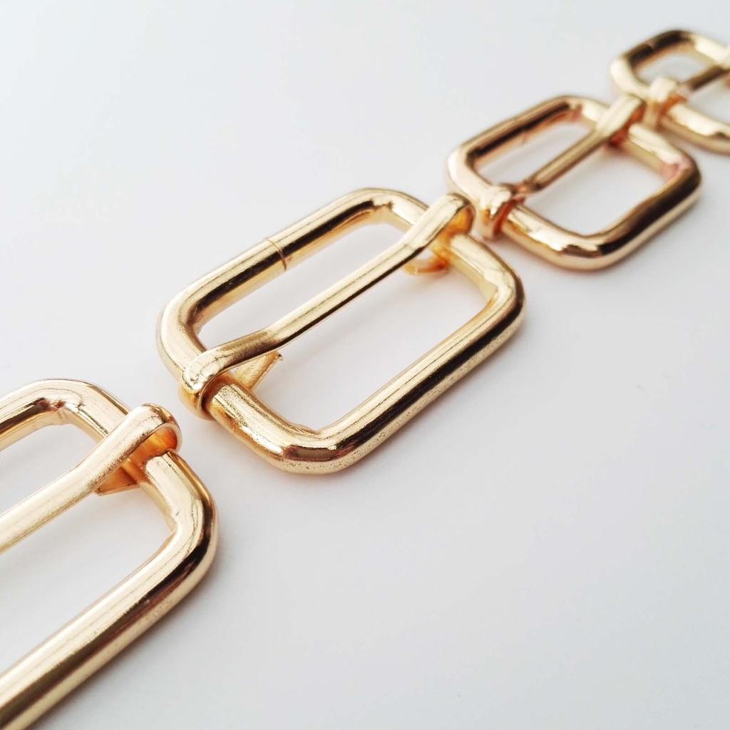 5 szt. Metalowa klamra do torby z suwakiem Regulowany kwadratowy pierścień klamry