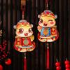 1 Pair Traditional Snake Year Fu Character Door Sticker 3D Door Couplet Ornaments  Window Decoration
