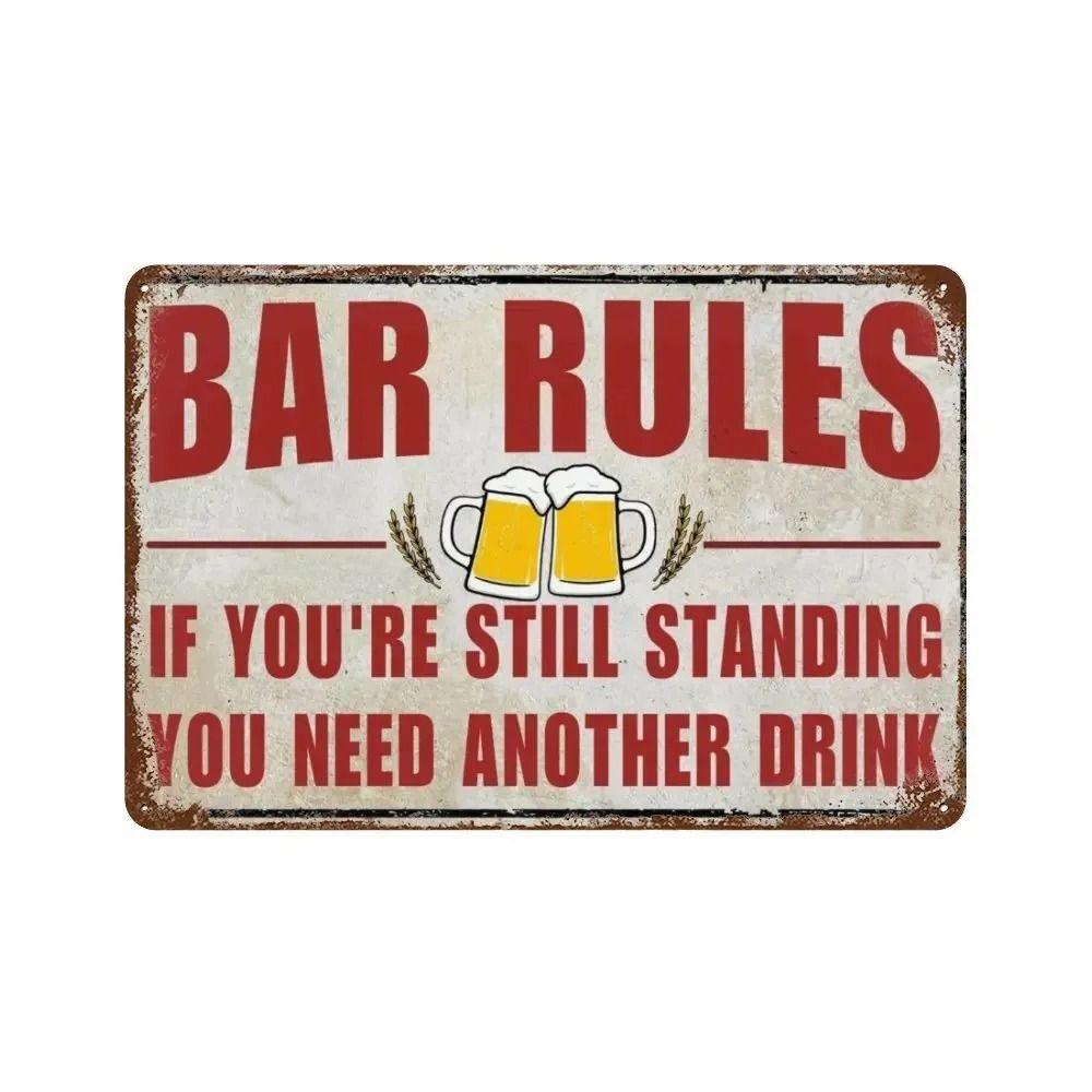 Vintage Beer Brands Metal Tin Sign Bar Tavern Home Decor