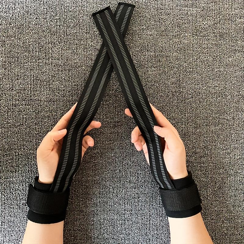 2pcs Adjustable Wrist Support Wraps, High-Tracction Fitness Wrist Support Bands - Enhanced Palm Support & Non-Slip Pull-Up Gri