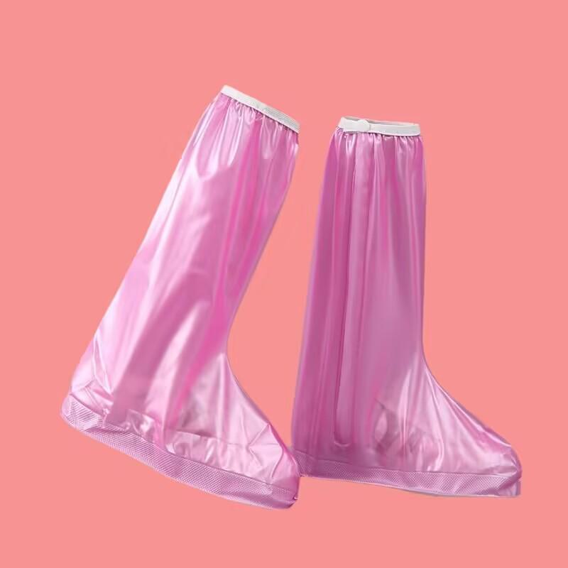 Unisex PVC Waterproof High-Top Non-Slip Shoe Covers for Travel
