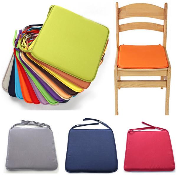 1Pc Square Chair Seat Pads with Cord for Home Car Sofa Office Decoration Square Solid Pads Color Ran