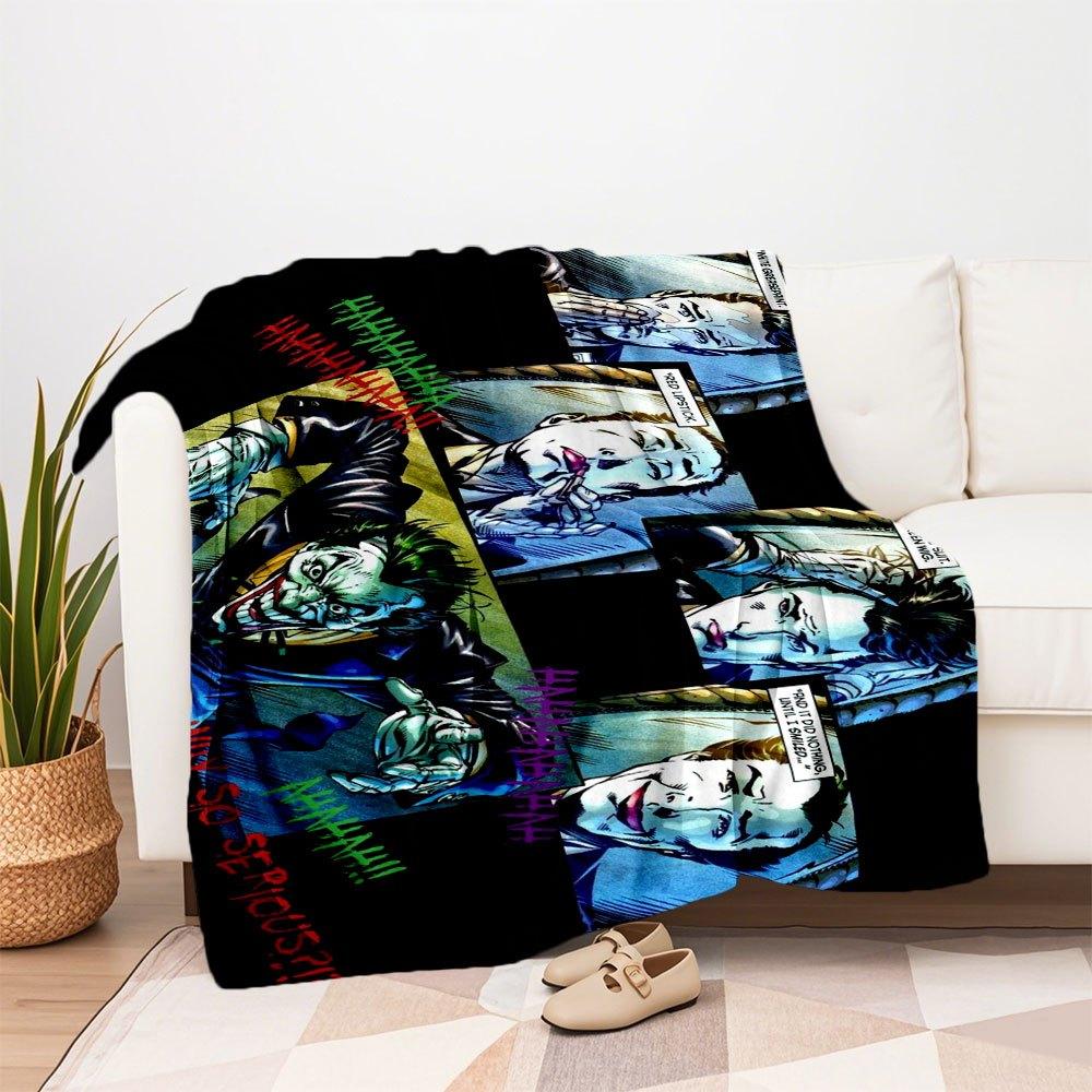 The Joker Makeup Kit DC Comics Cosplay Costume Accessories Set Blanket Flannel Throw Blanket for Sofa, Bed, Travel, Camping, Office, Couch, Chair