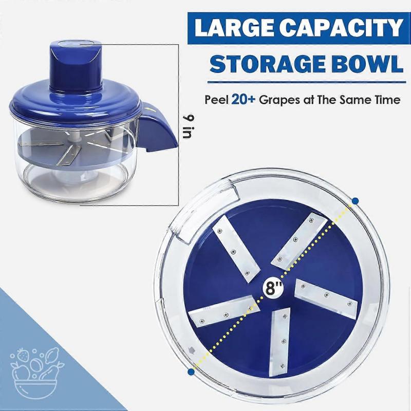 Electric Peeling Machine for Grape, Rechargeable Small Fruit and Vegetable Automatic Peeler, Quick Peeling Machine for Home, Camping and Businesses