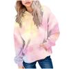 Dívčí podzimní mikina s tie-dye potiskem Dlouhý rukáv Měkká mikina Dětská móda Ležérní