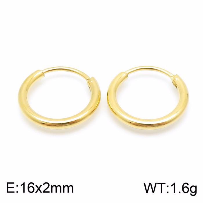 Men's and Women's Hand-Polished 304 Stainless Steel Round Wire Ear Cuffs and Studs