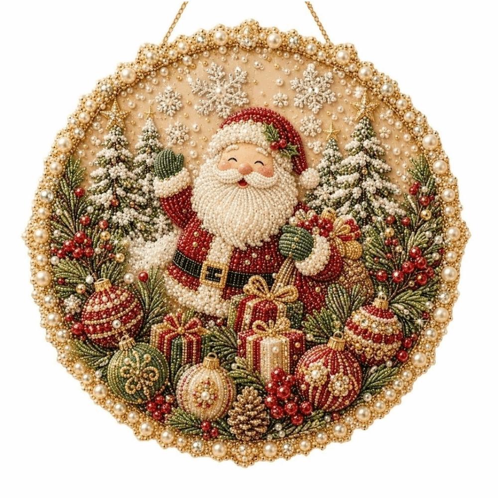 2D Flat DIY Pearl Painting Kit Pumpkin Christmas Hanging Decoration  Door Decoration