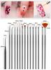 20 pcs Nail Art Gel Design Pen Painting Polish Brush Dotting Drawing Tools Set
