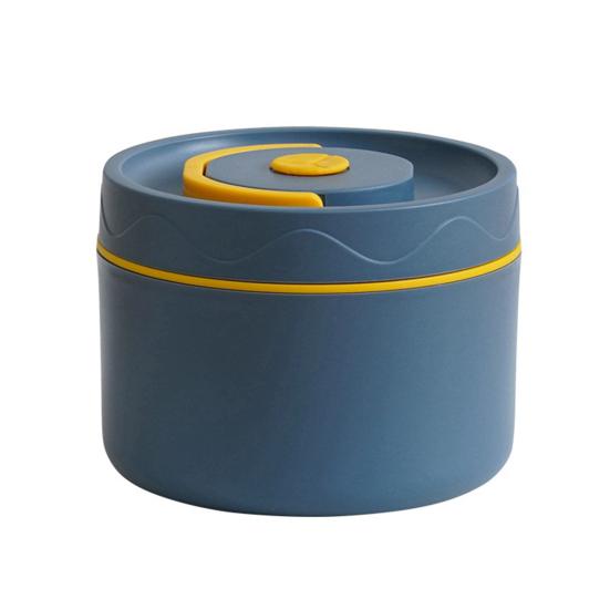 Набор ланч-боксов с термоизоляцией 2/3/4 яруса, отдельные штабелируемые термоконтейнеры для еды, можно использовать в микроволновой печи, ланч-бокс бенто для работы и путешествий Single Layer синий