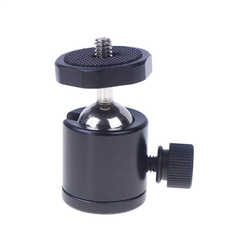 

360° Swivel Mini Ball Head With Universal 1/4 Screw Tripod Mount For Smart Phone Led Video Light Microphone Action Cameras чёрный