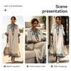 Robe Longue Maxi Style Européen d'Été pour Femmes Coupe Ample Mode Élégante Col Rond Imprimée