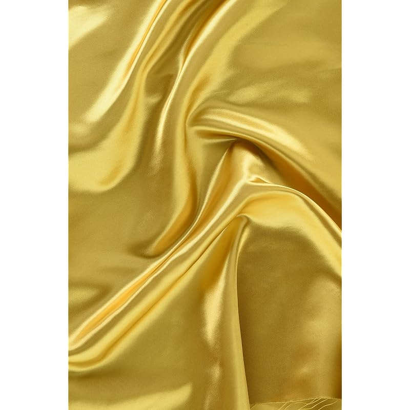Marushin Shoji Fabric, Satin, Plain, 100% Polyester, Approx. 116cm Wide x 1m Cut, Col. 30 Gold, 1000 yen. (Craft/Handmade Supplies)