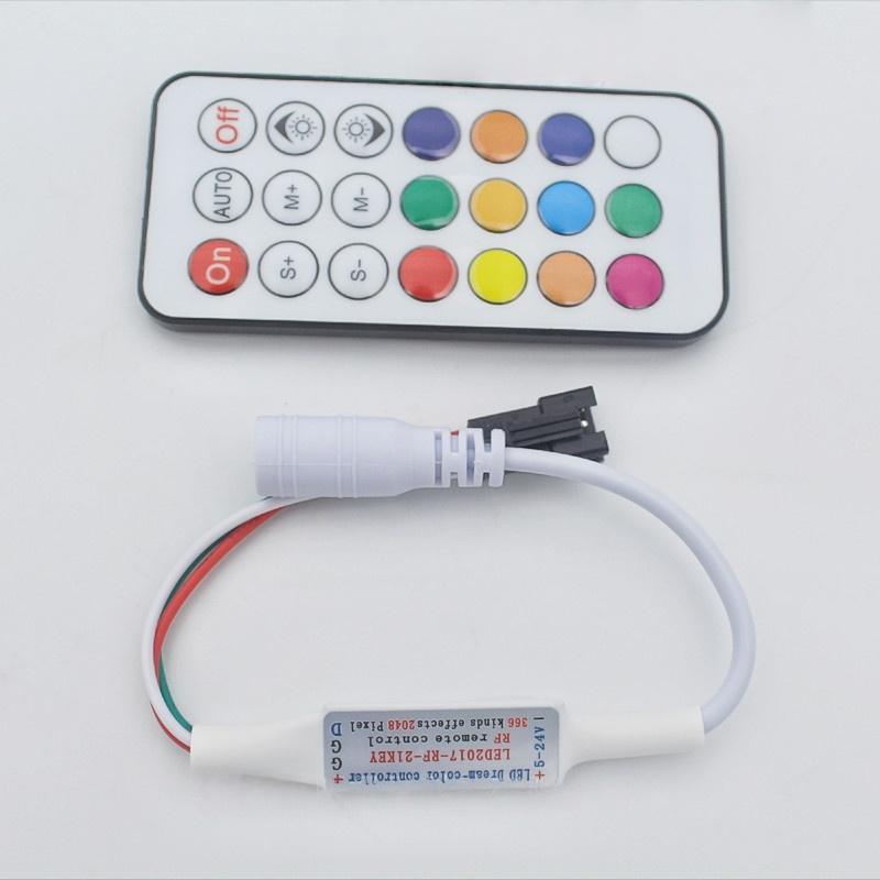 1 Set RF Wireless Remote Control DC5-24V Mini Controller 3-PIN LED Controller For Dream Color WS2812B WS2812 WS2811 Light Strip