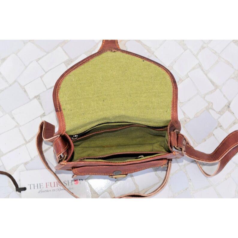 Handmade Leather Bag Purse for Women and Girls Small Satchel On the Go Genuine Leather Bag Retro look Leather Handbag Leather Satchel Bag