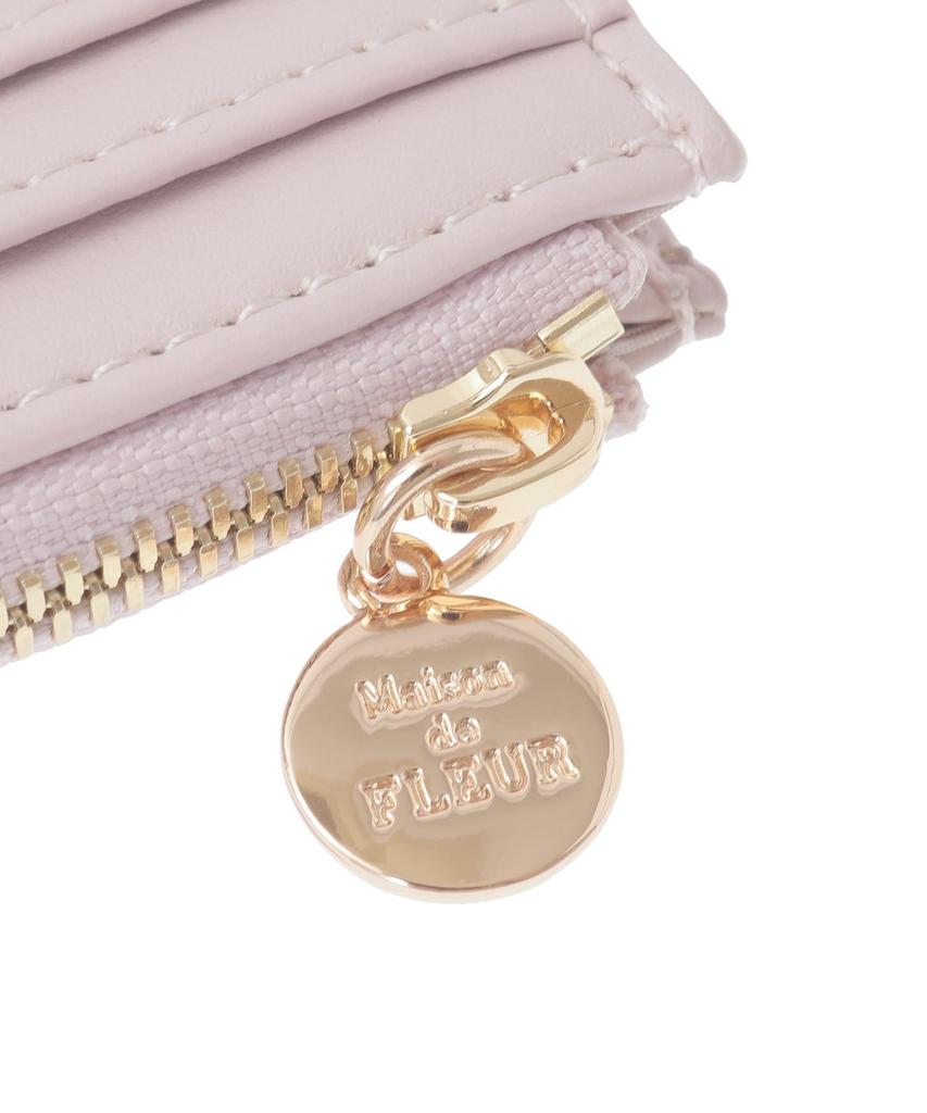 Maison de FLEUR Étui Fragment Matelassé à Ruban, Noir, F, Porte-CartesPorte-Clés, 08000645500