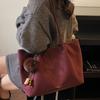 Winter new retro personalized shoulder large bag casual soft women's bag simple texture large capacity commuter bag