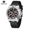 Fashion Chronograph Six Small Needles Men'S Quartz Sports Needle Buckle Tape By-5192