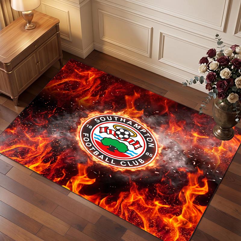 Tappeto in Velluto di Cristallo con Stampa del Southampton Football Club, Comodo Assorbente d'Acqua Antiscivolo per Pavimenti Interni