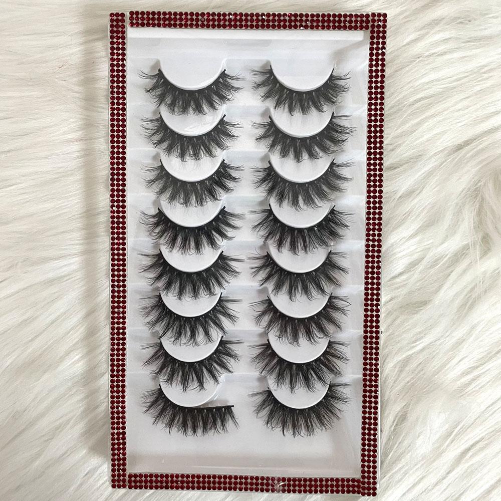 Wholesale Wispy Faux Mink Full Strip 3D Multi Layered Black 8MM-30MM Cruelty-Free Durable Eyelashes Targeted Vendor
