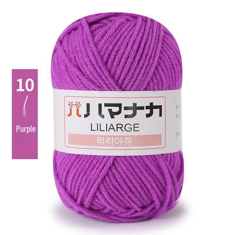 4-ply 25g Milk Cotton for Diverse Knitting Projects, Available In Bright Colors.