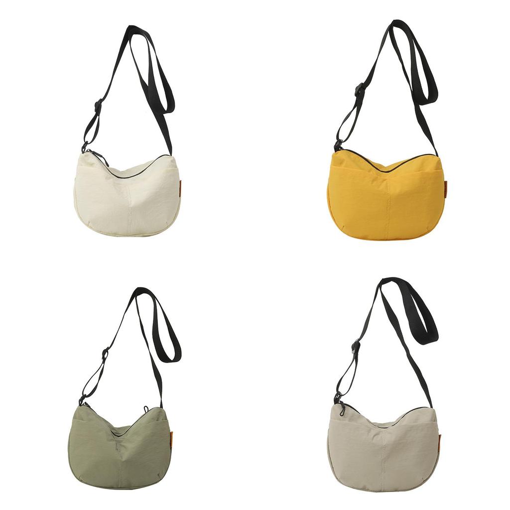 Nylon Casual Crossbody Bag For Women With Zipper Closure And Internal Pocket