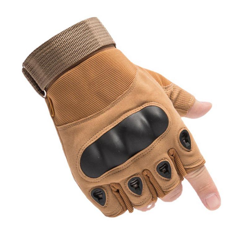 Outdoor Activity Fingerless Gloves Hard Knuckle Paintball Airsoft Hunting Combat Riding Hiking Half Finger Gloves