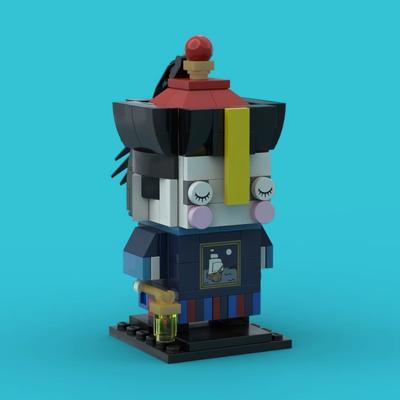 MOC Brickheadz Serisi Birleştirilmiş Yapı Taşları Zombi Seti Model Oyuncaklar
