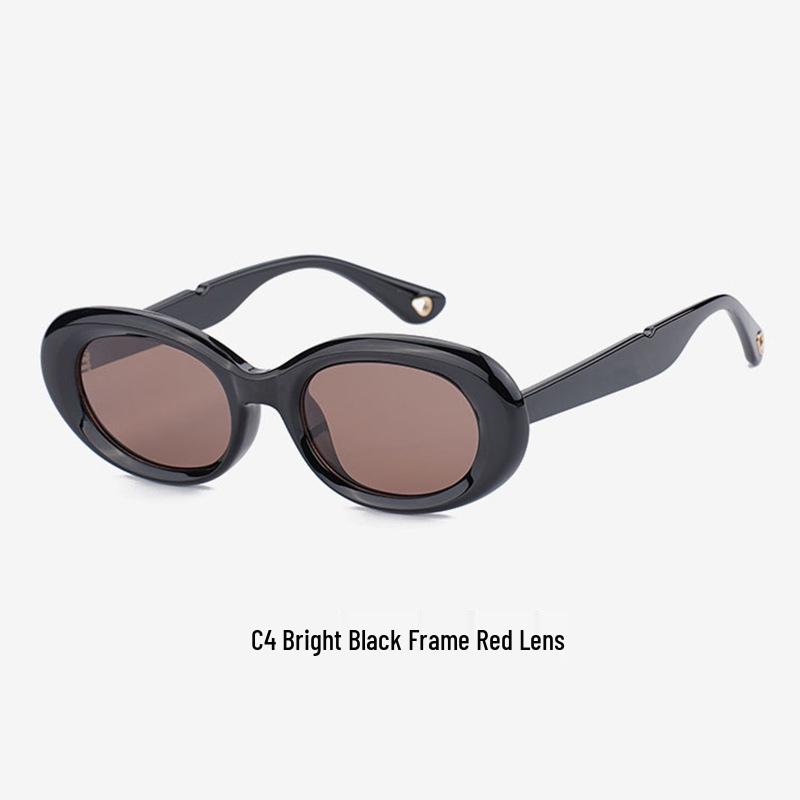Women's Oval Cat Eye Polarized Sunglasses, UV Protection, 2535, Enhances Facial Features, High-End Look