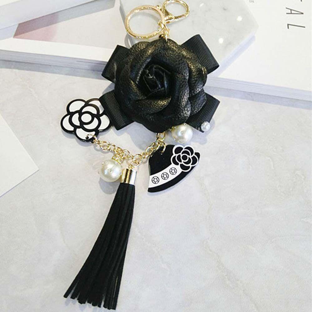 Element Hanger Bag Ornaments Car Key Ring Flower Keyring Camellia Key Chain Key Chain Bag Pendant