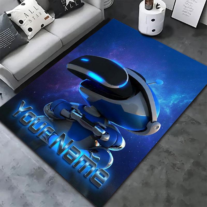ASTRO BOT Custom Name Carpet Rug for Living Room Bedroom Home Sofa Decoration,Kids play Non-slip Floor Mat