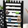 Black Earrings Organizer 7-Layered Ear Stud Necklace Holder Jewelry Display Stands Hanging Jewelry Rack for Necklaces