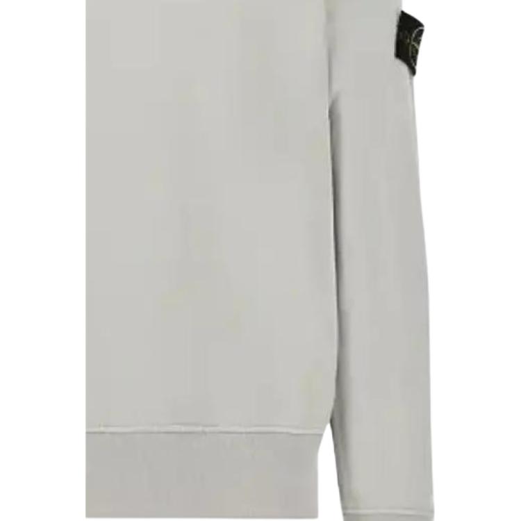 STONE ISLAND Logo Ribbed Crew Neck Pullover Sweatshirt Men Sweatshirts L1S156100060S0051-V0061