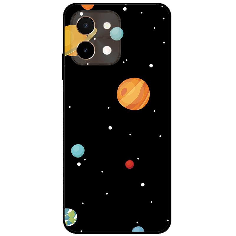For Vivo Y28 4G Case 6.68'' Black TPU Silicon Cartoon Protection Cover for VivoY28 Y 28 4G Shockproof Capa Wolf Animals Soft Bag