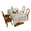 Rectangular Cotton Linen Heat Resistant Waterproof Tablecloth American Country Style for Dining Desk Tea Table