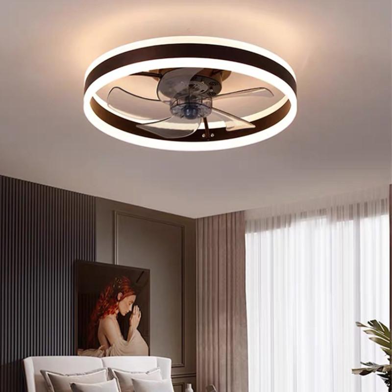 19.6 inchs Adjustable Brightness Electric Ceiling Fan Light DC Motor Strong Wind Ceiling Fan Bedroom LED Lighting Fan Lamp